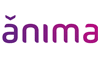 a purple letters on a white background