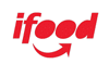 a red logo with a smile and a red arrow