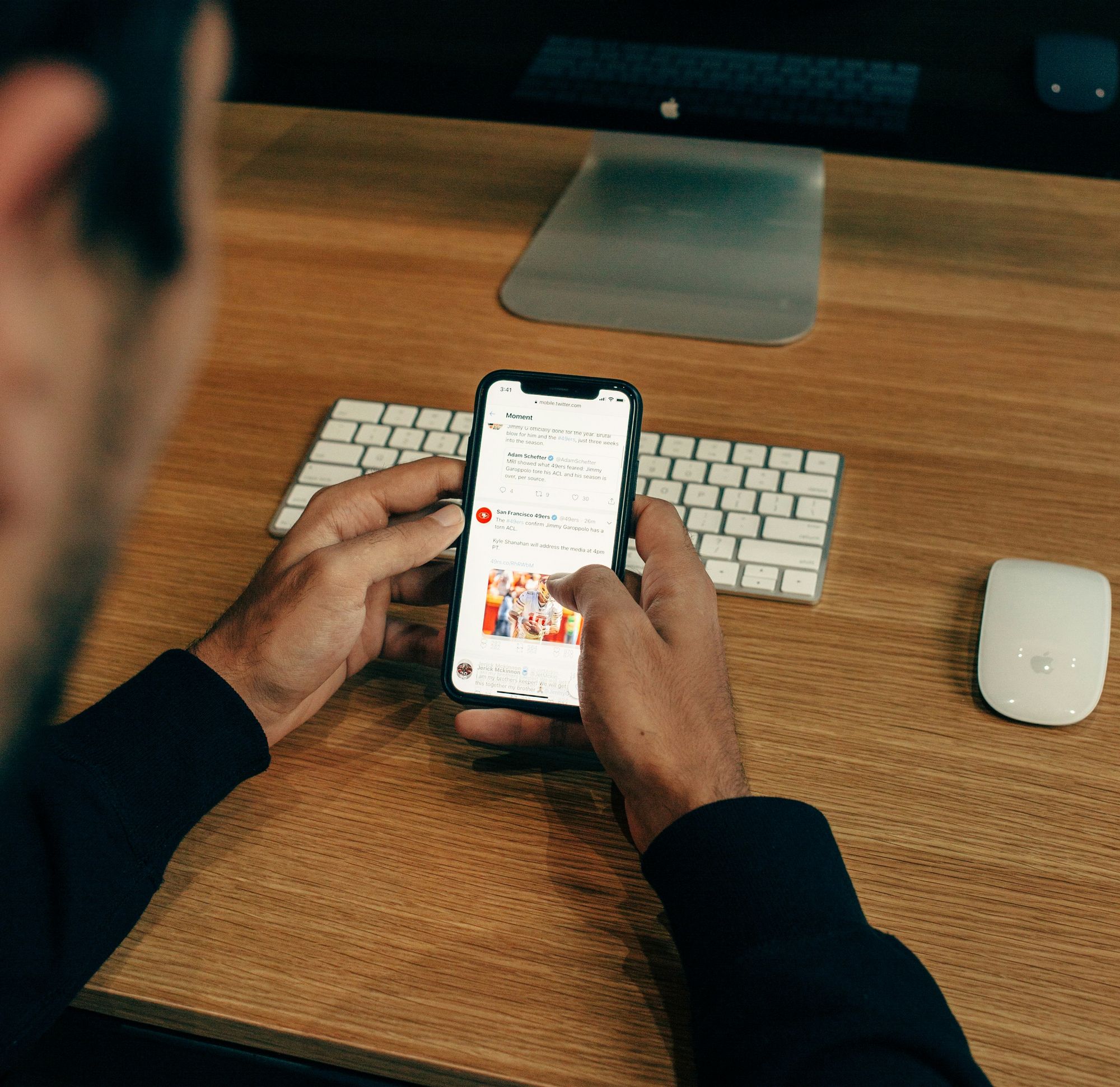 a person holding a phone